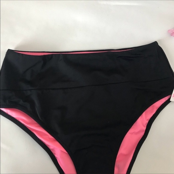 Black RUCHED KNOTTED HIGH WAIST BIKINI size M - Picture 2 of 5